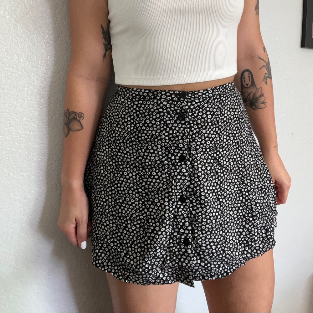 Floral Button Up Skirt